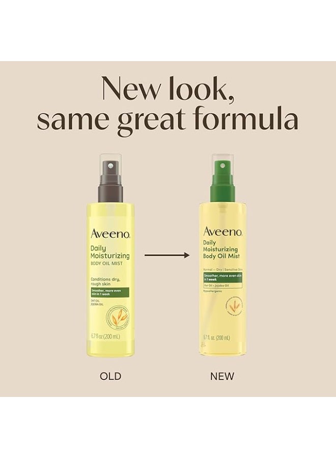 AVEENO Daily Moisturizing Body Oil Mist with Oat & Jojoba Oil for Dry, Rough Skin, 200 ML - Image 2